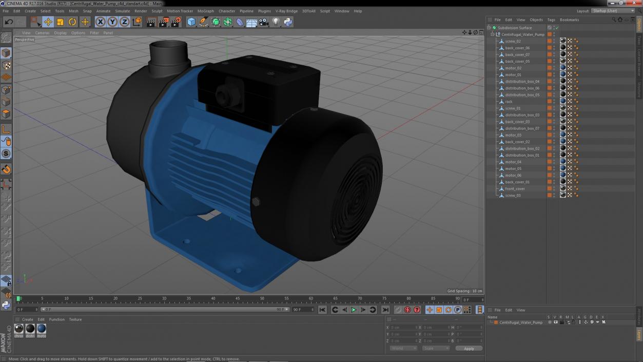 Centrifugal Water Pump 3D