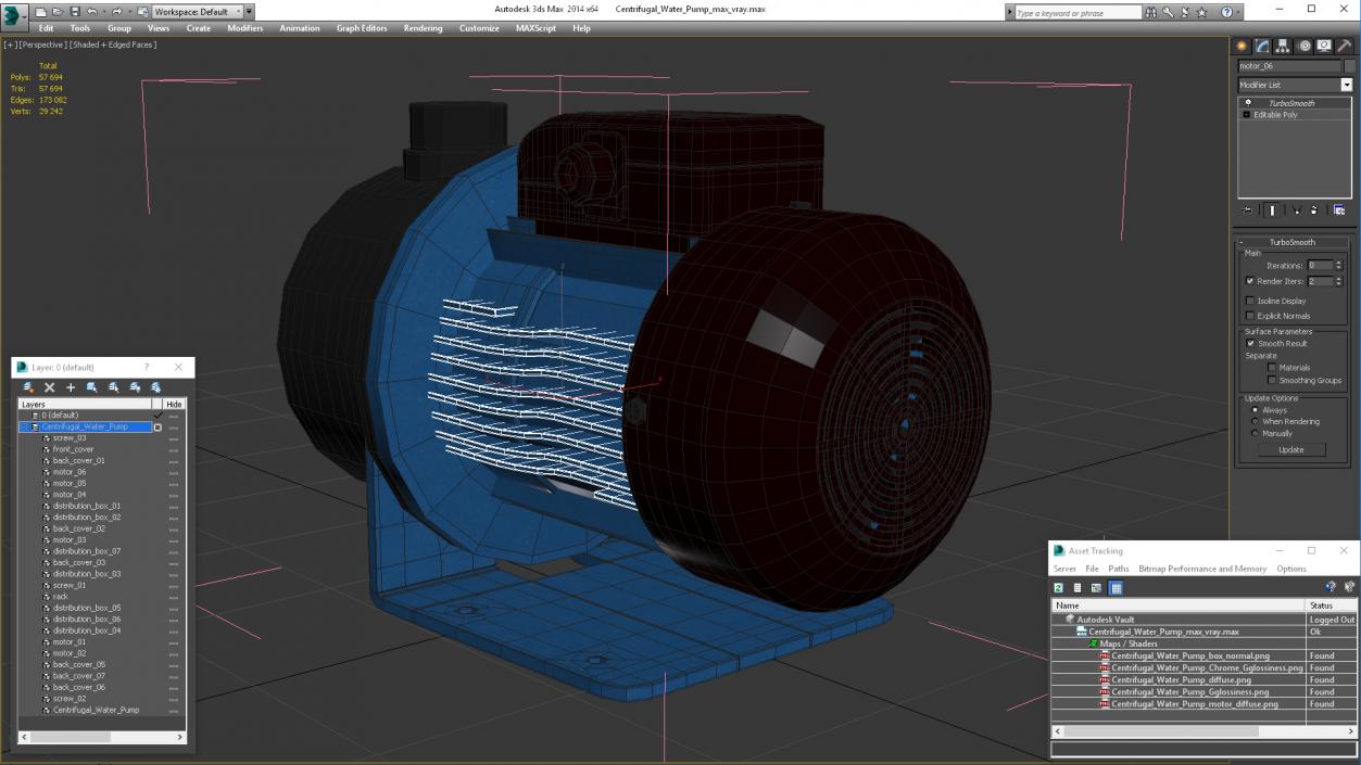 Centrifugal Water Pump 3D