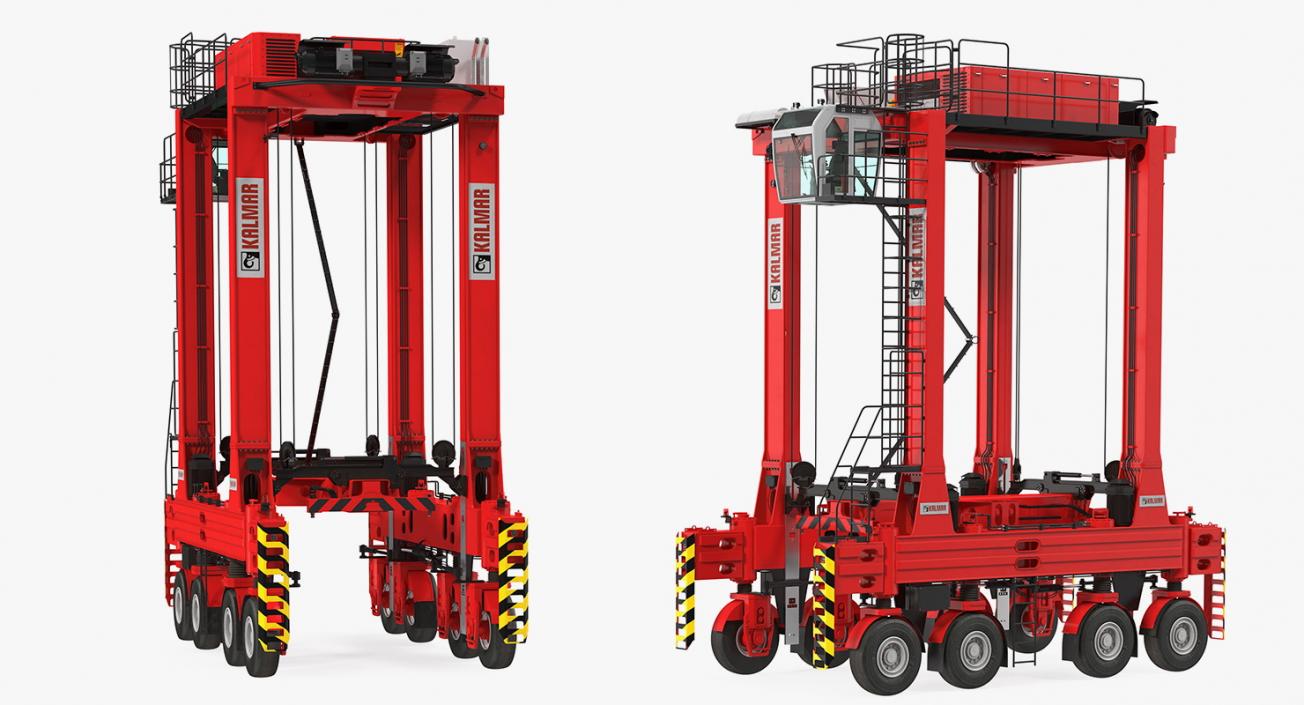 Kalmar Hybrid Straddle Carrier Rigged 3D