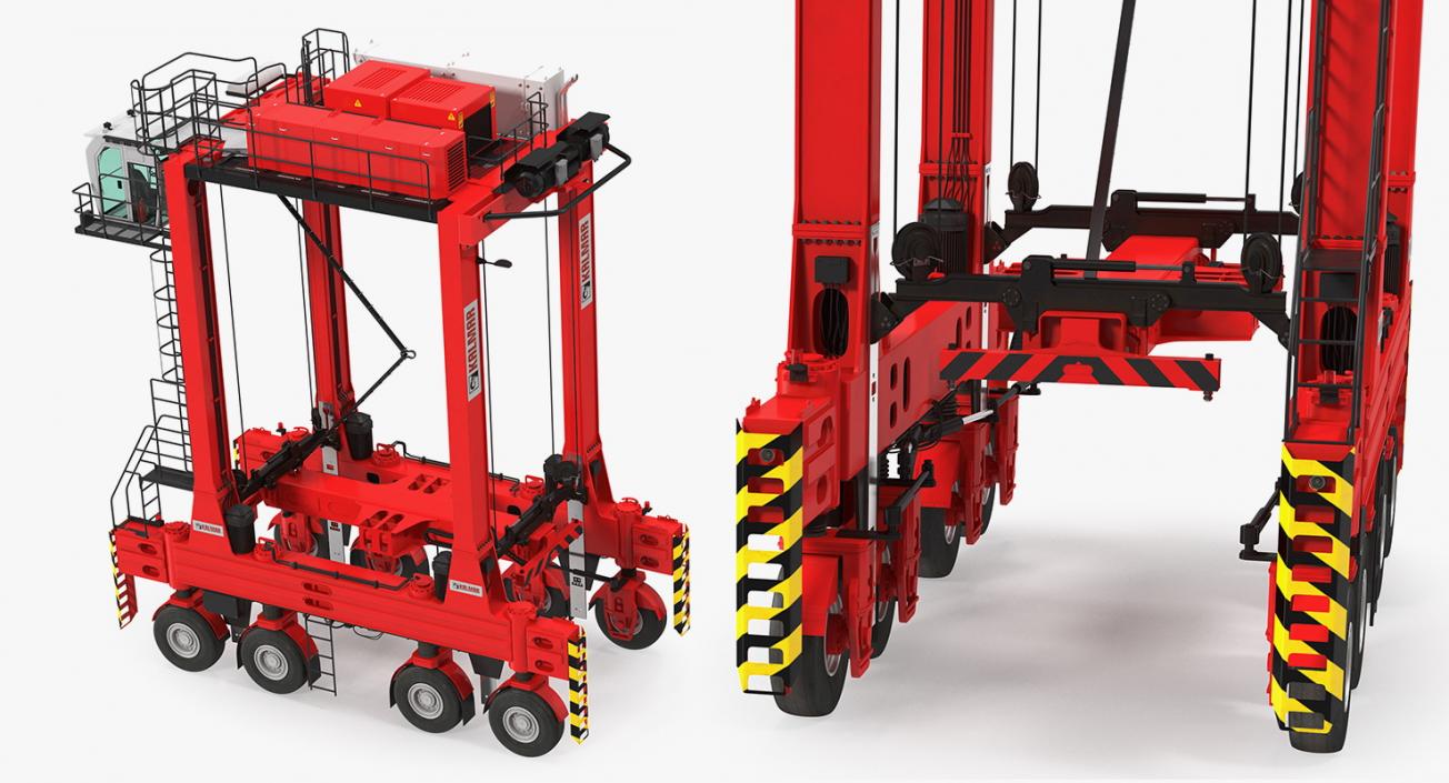 Kalmar Hybrid Straddle Carrier Rigged 3D