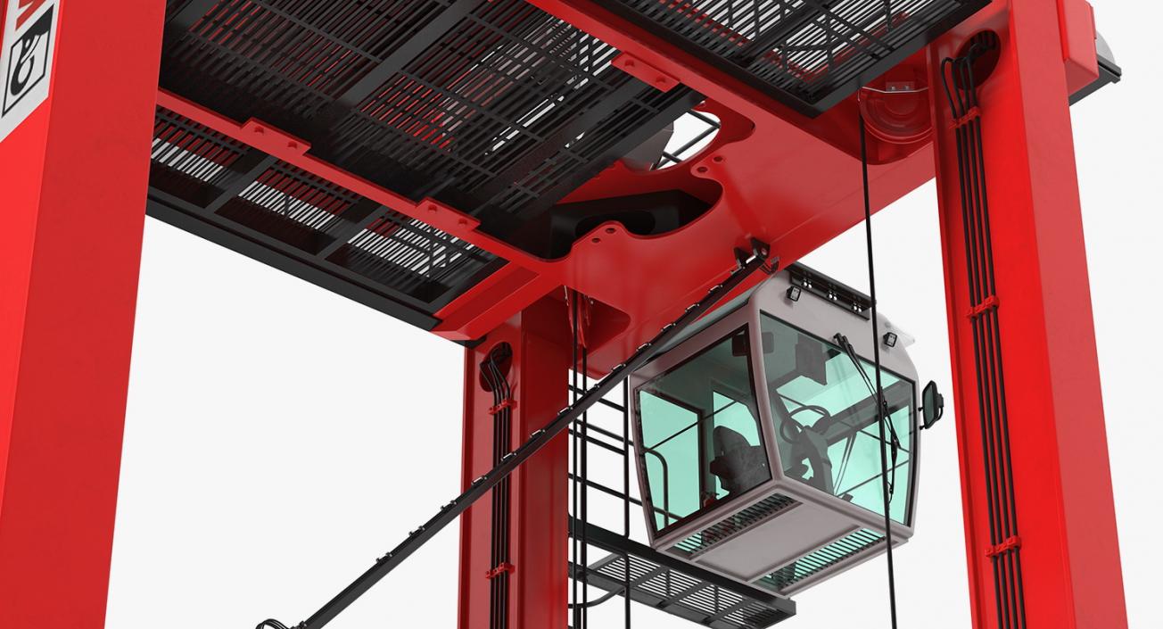 Kalmar Hybrid Straddle Carrier Rigged 3D