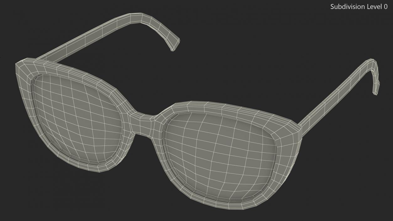 3D Cat Eye Black Glasses