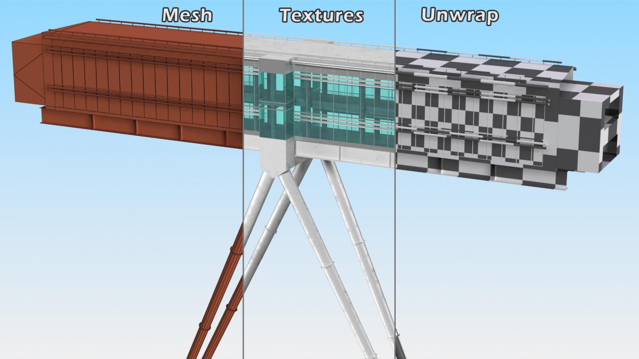 3D model Petronas Towers Skybridge