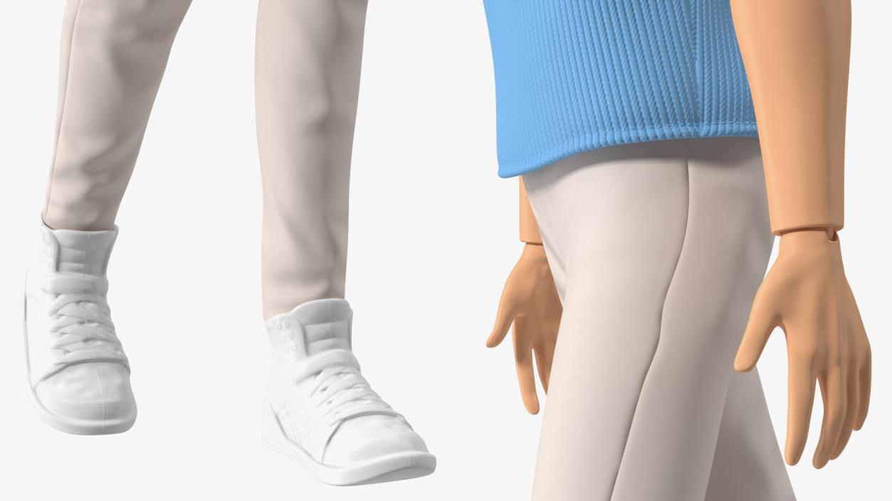 Ken Doll Dressed Walking Pose 3D model