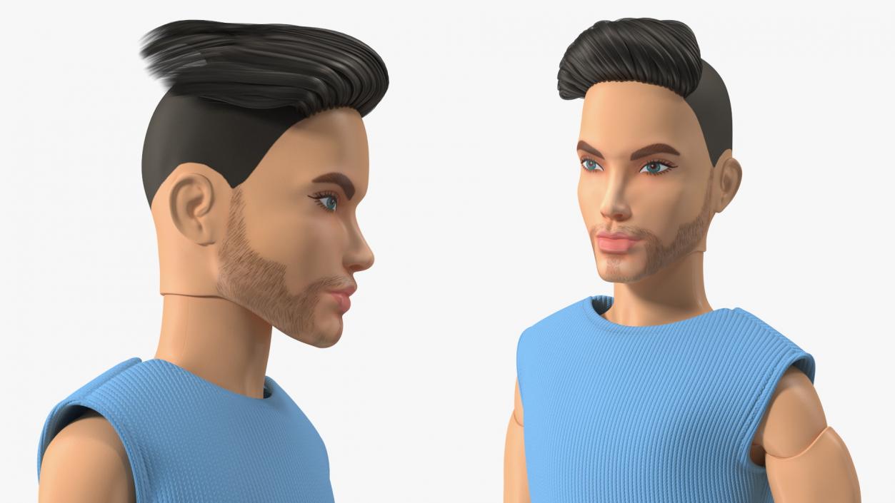 Ken Doll Dressed Walking Pose 3D model