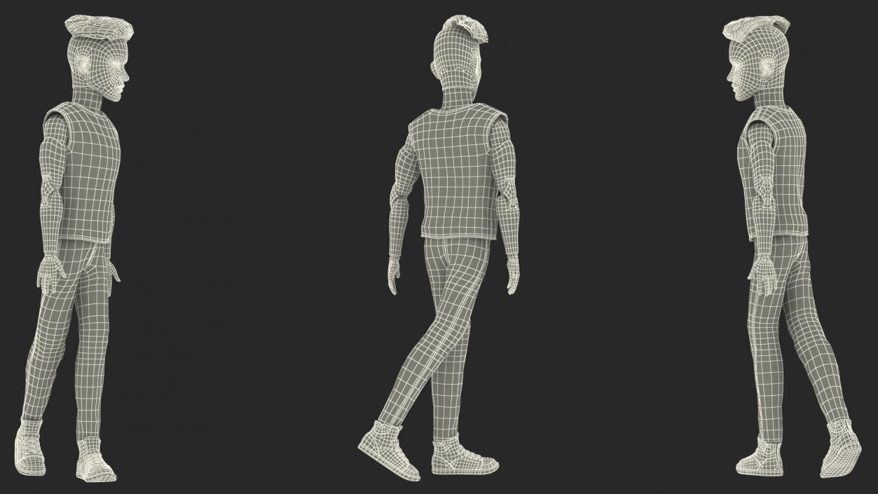 Ken Doll Dressed Walking Pose 3D model