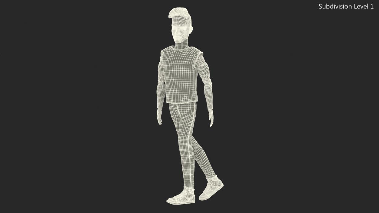 Ken Doll Dressed Walking Pose 3D model