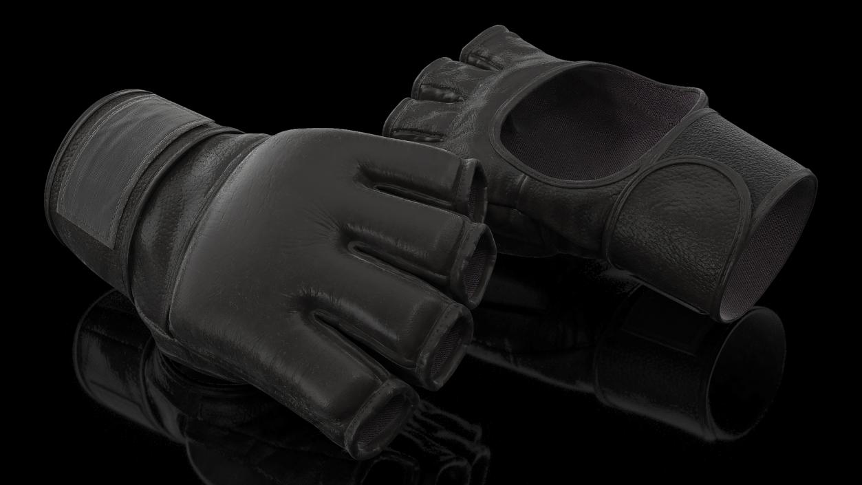 3D model Leather Fight Gloves