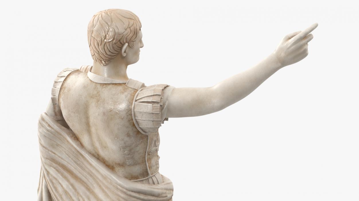 Augustus of Prima Porta Statue on Pedestal 3D