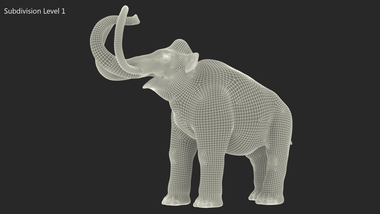 Adult Mammoth Old Skeleton Shell Roar 3D