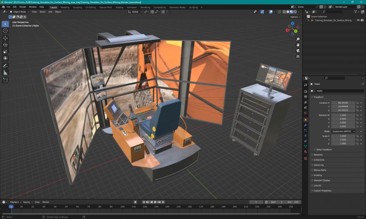 Training Simulator for Surface Mining 3D