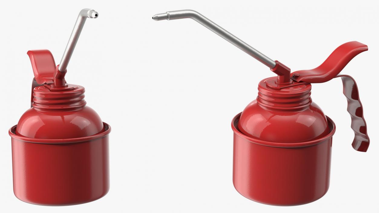 3D model Metal Oiler Red