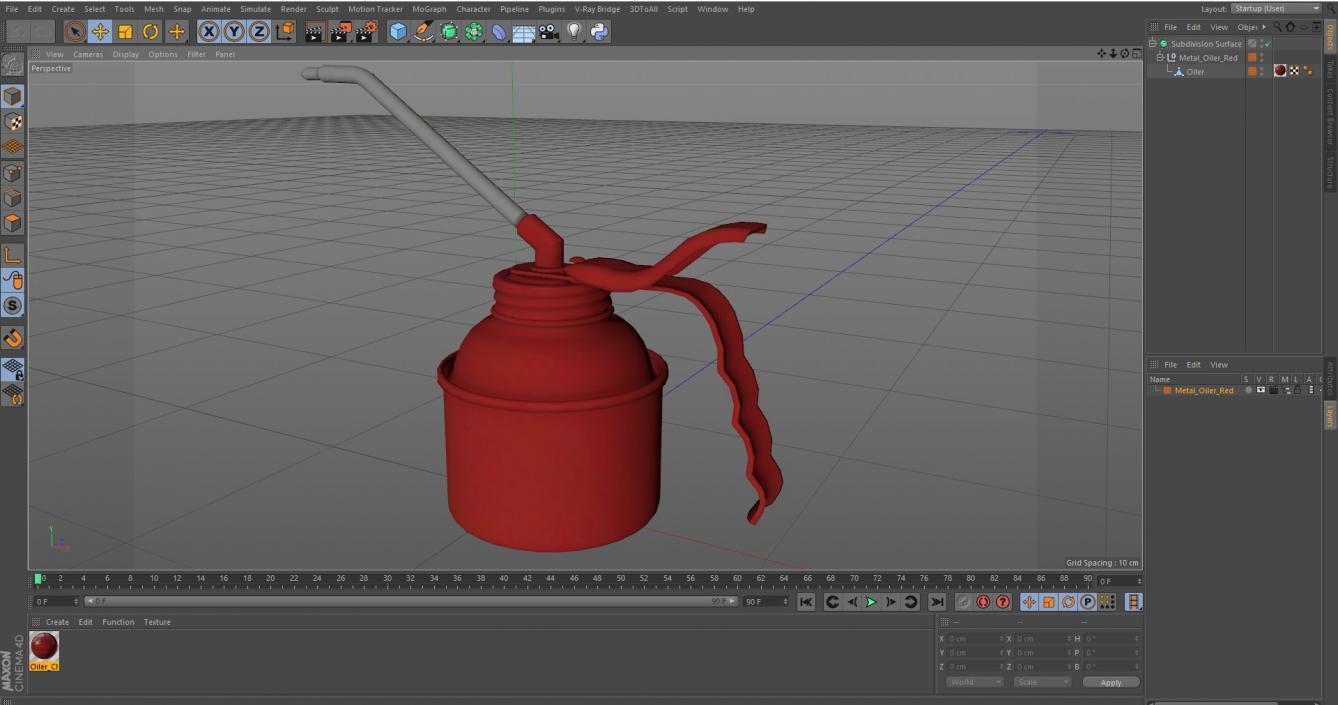 3D model Metal Oiler Red