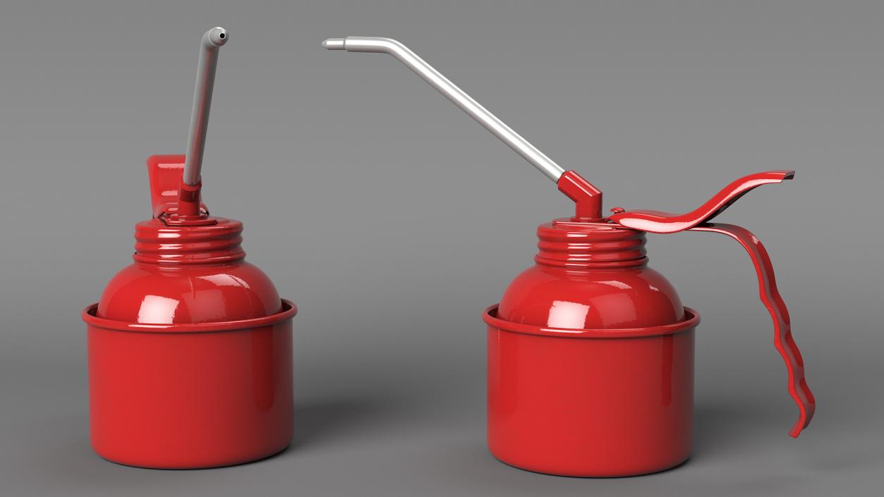 3D model Metal Oiler Red