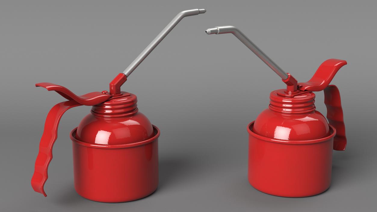 3D model Metal Oiler Red