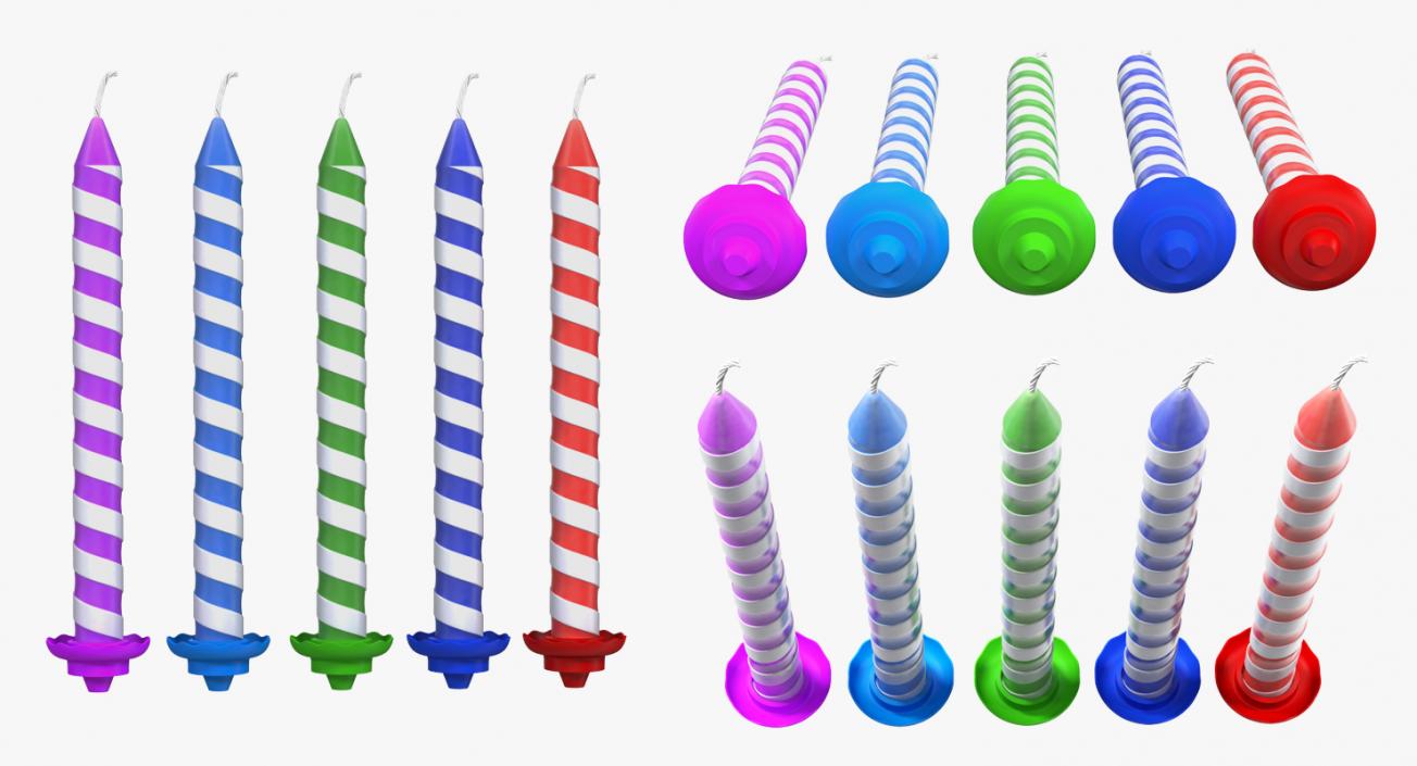 3D model Birthday Candles Set