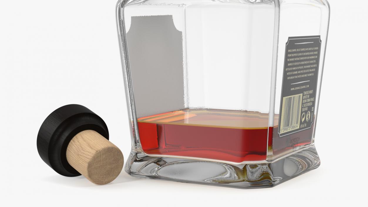 3D model Jack Daniels Bottle with Cigarette Case Collection