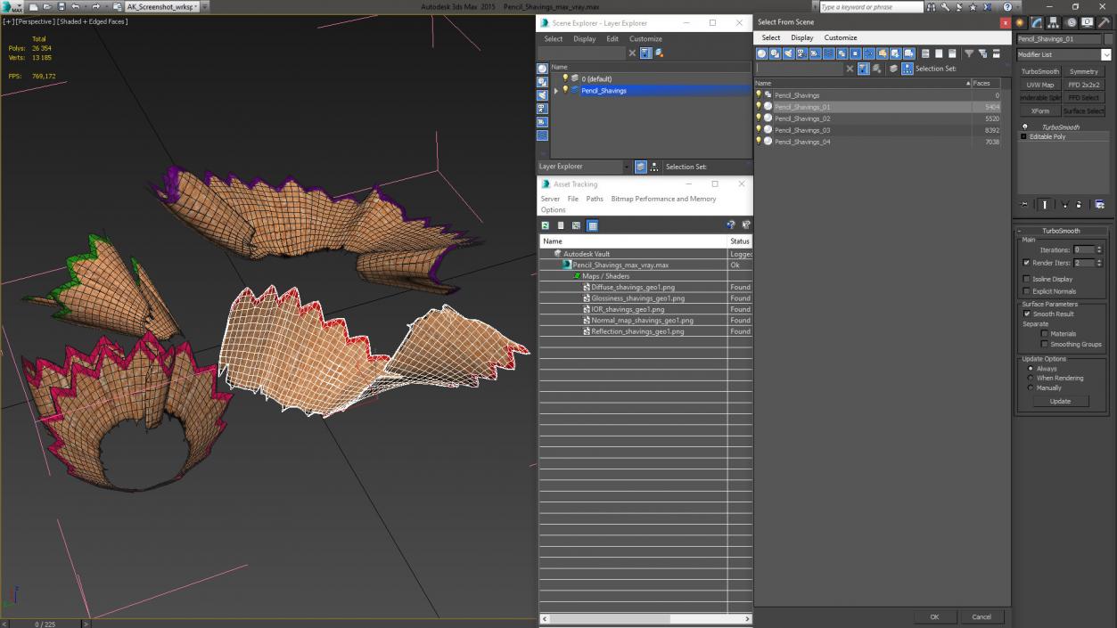 3D Pencil Shavings(1) model