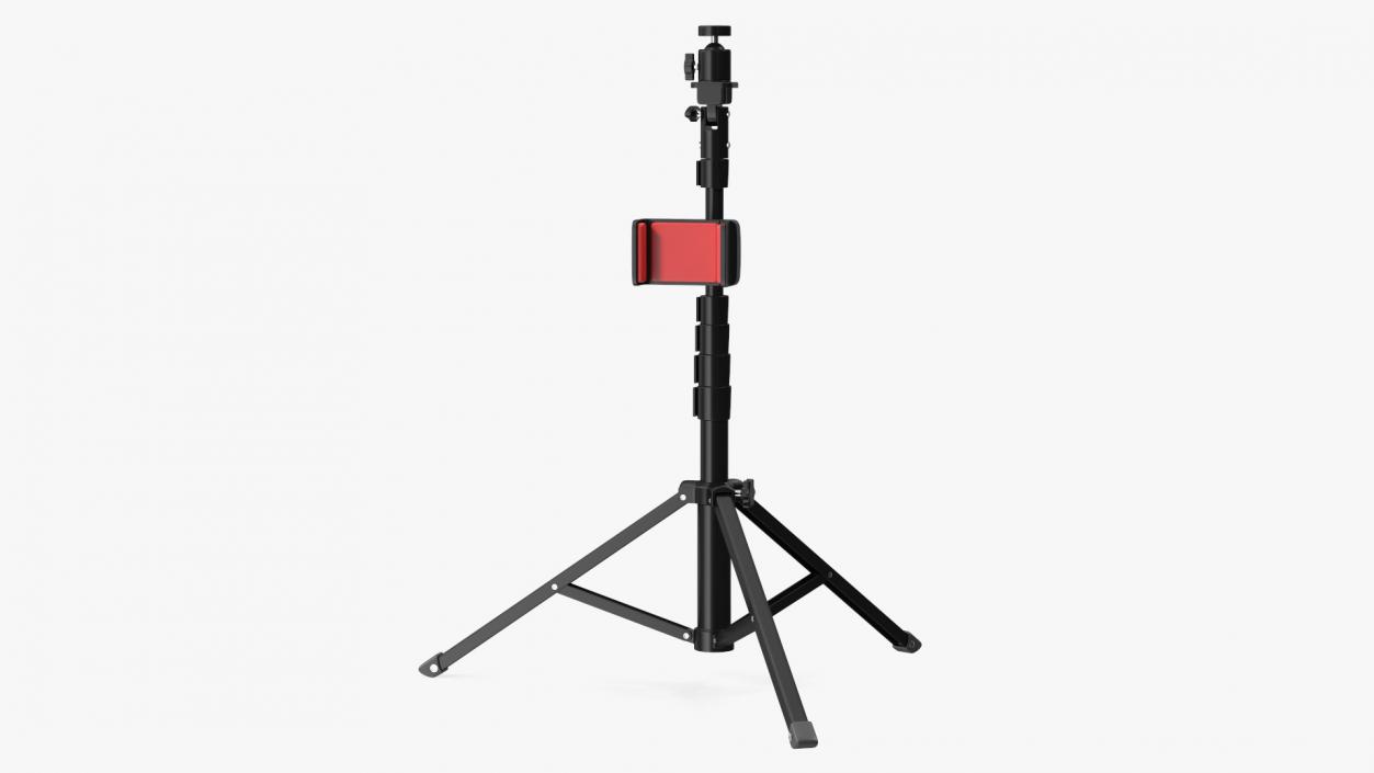 3D model Tall Tripod Stand with Phone Holder