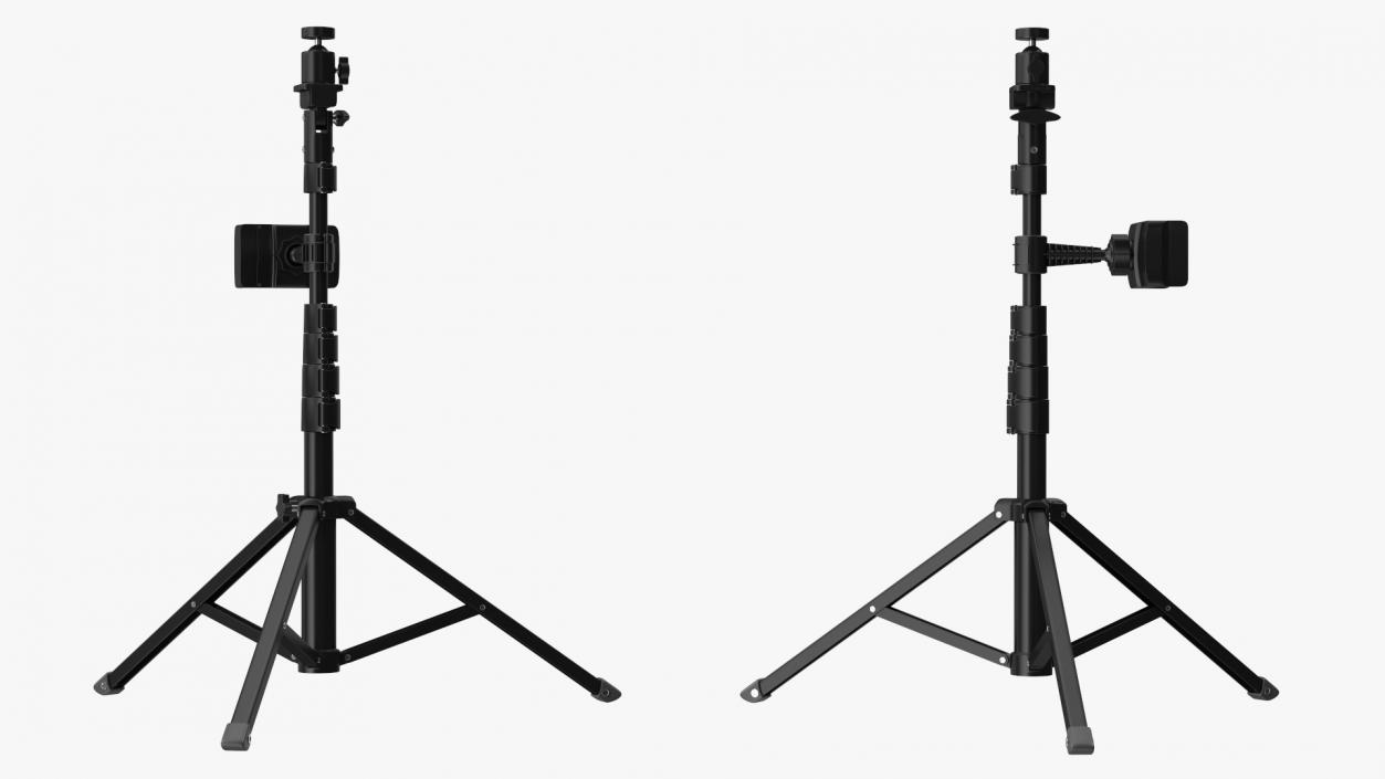 3D model Tall Tripod Stand with Phone Holder