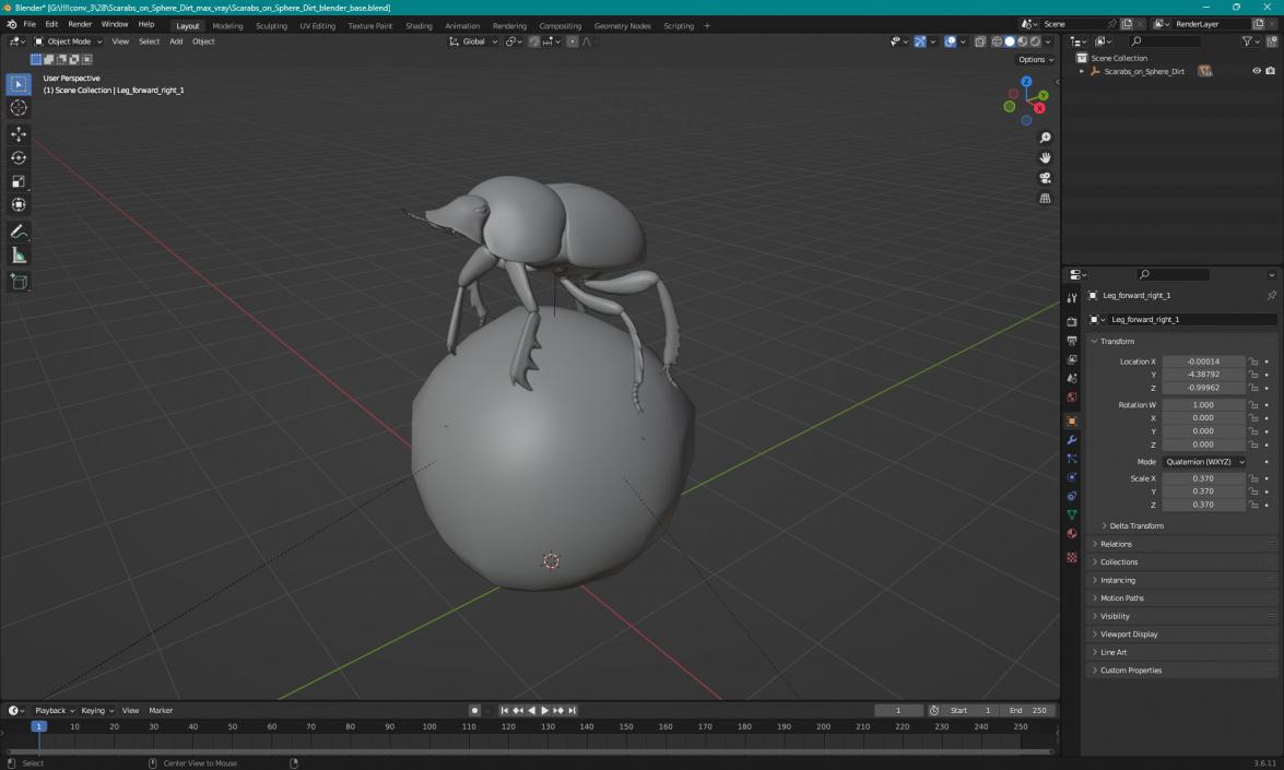 Scarabs on Sphere Dirt 3D