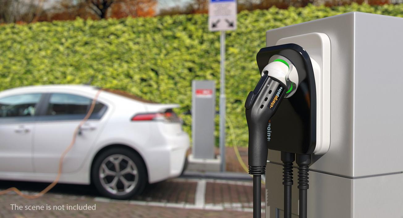3D ChargePoint Electric Car Charging Plug model