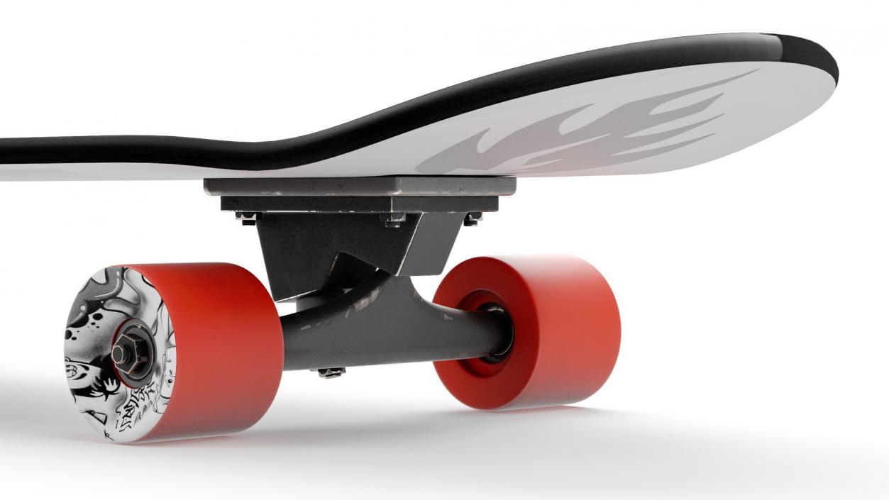 Classic Skateboard Black Label Mockup 3D