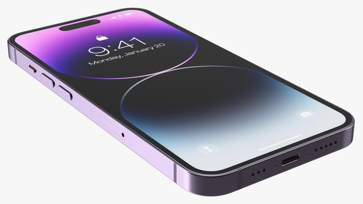 3D Apple iPhone 14 Pro Deep Purple