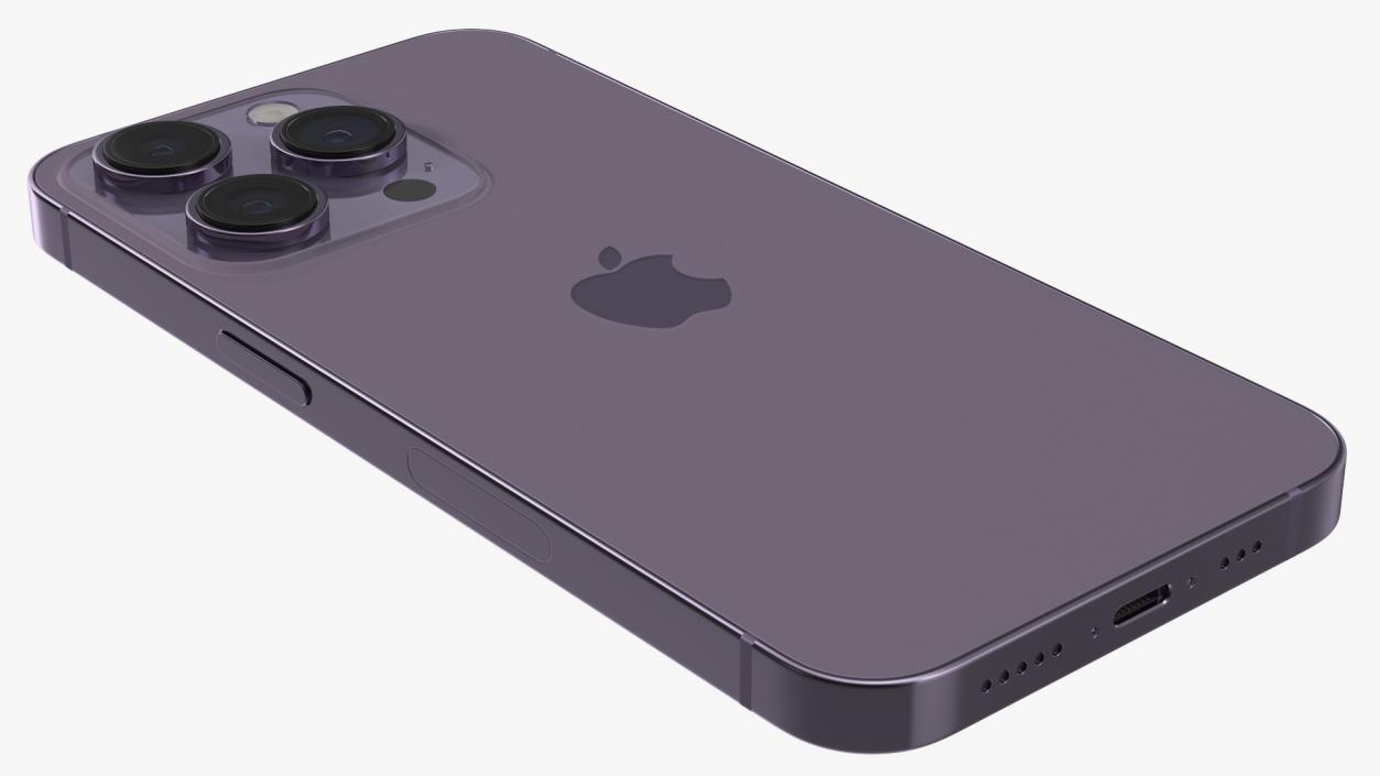 3D Apple iPhone 14 Pro Deep Purple