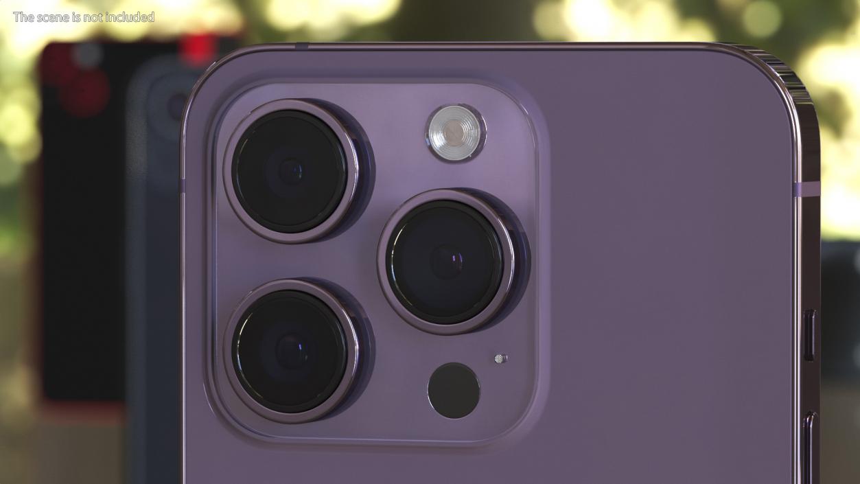 3D Apple iPhone 14 Pro Deep Purple