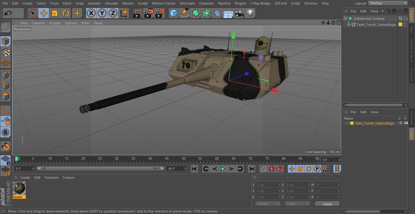 Tank Turret Camouflage 3D