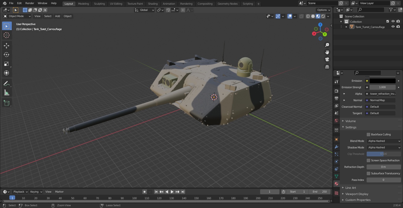 Tank Turret Camouflage 3D