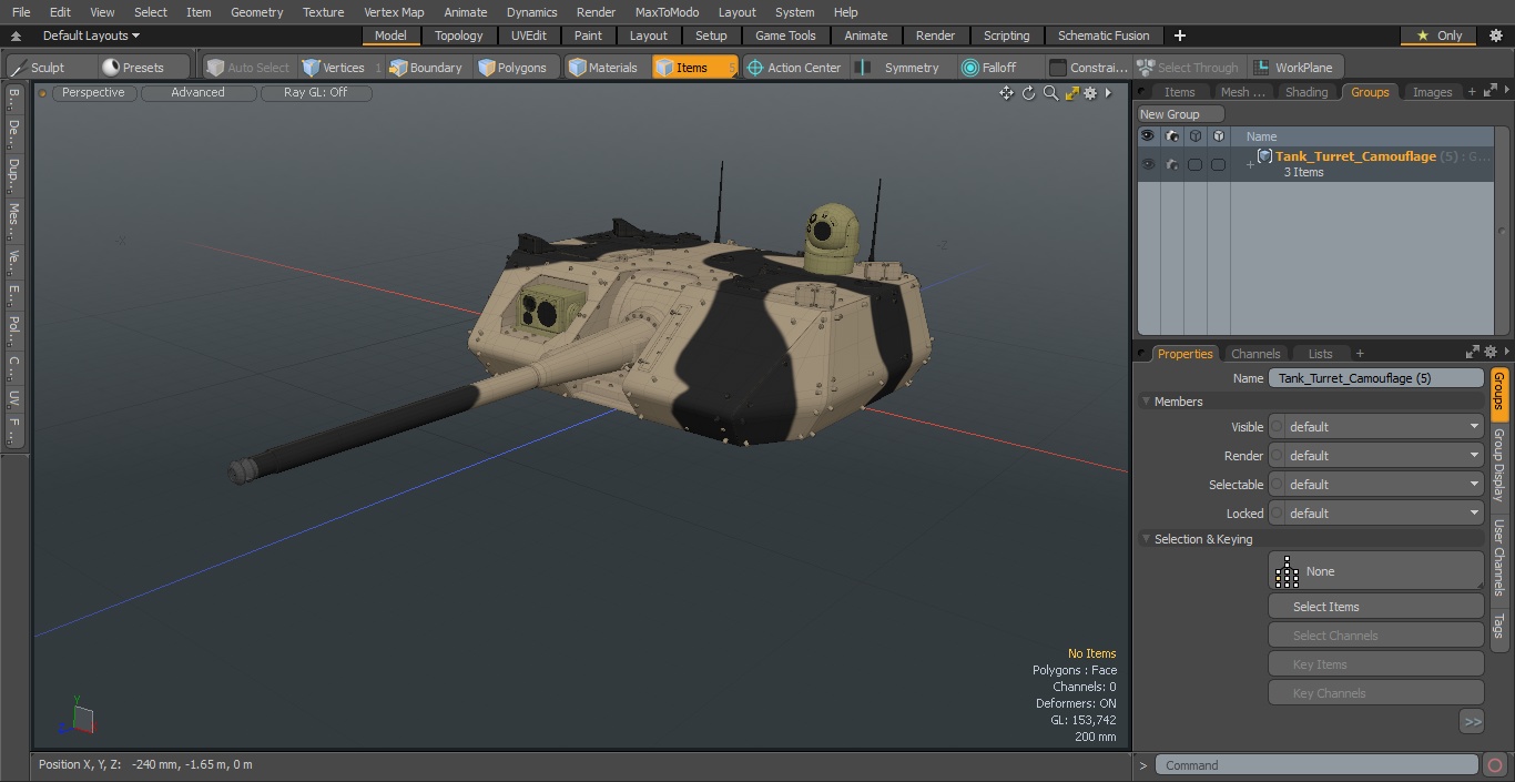 Tank Turret Camouflage 3D