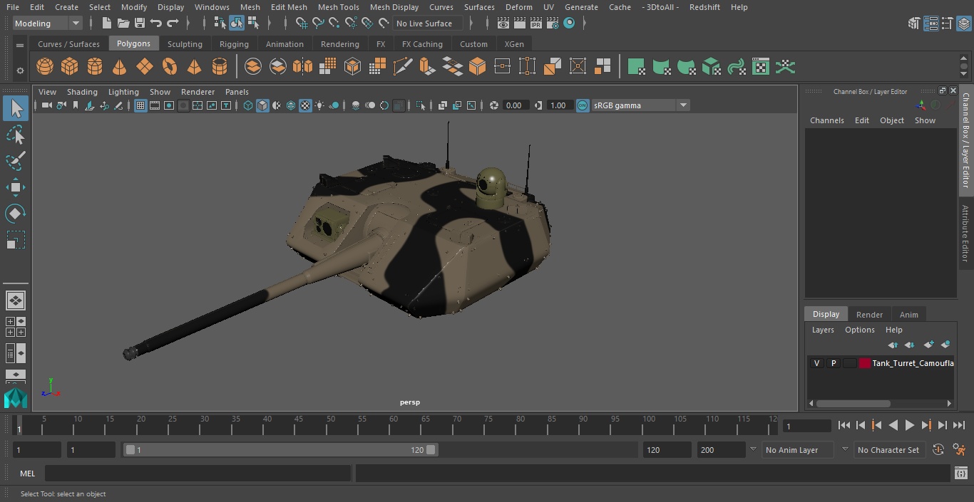 Tank Turret Camouflage 3D