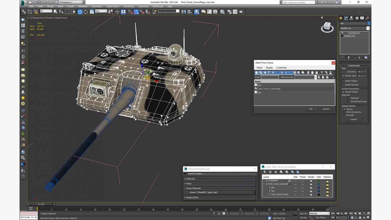 Tank Turret Camouflage 3D