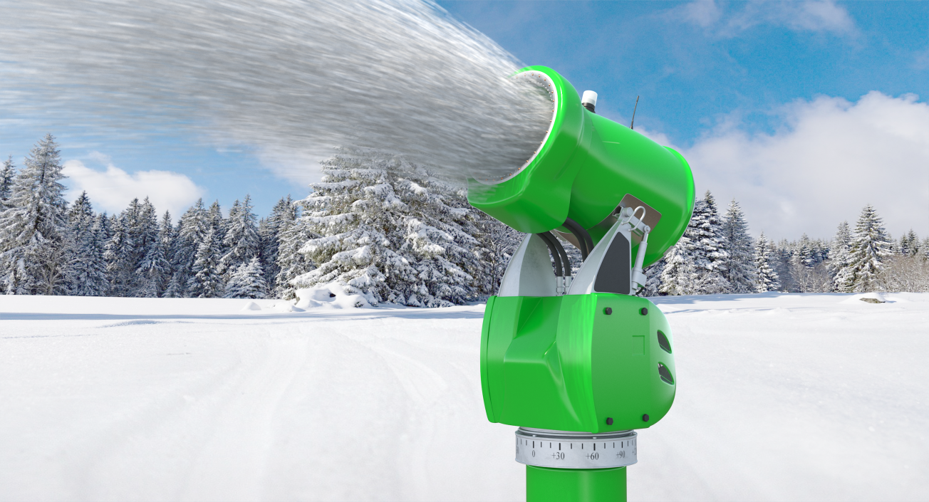 Green Snow Gun 3D model