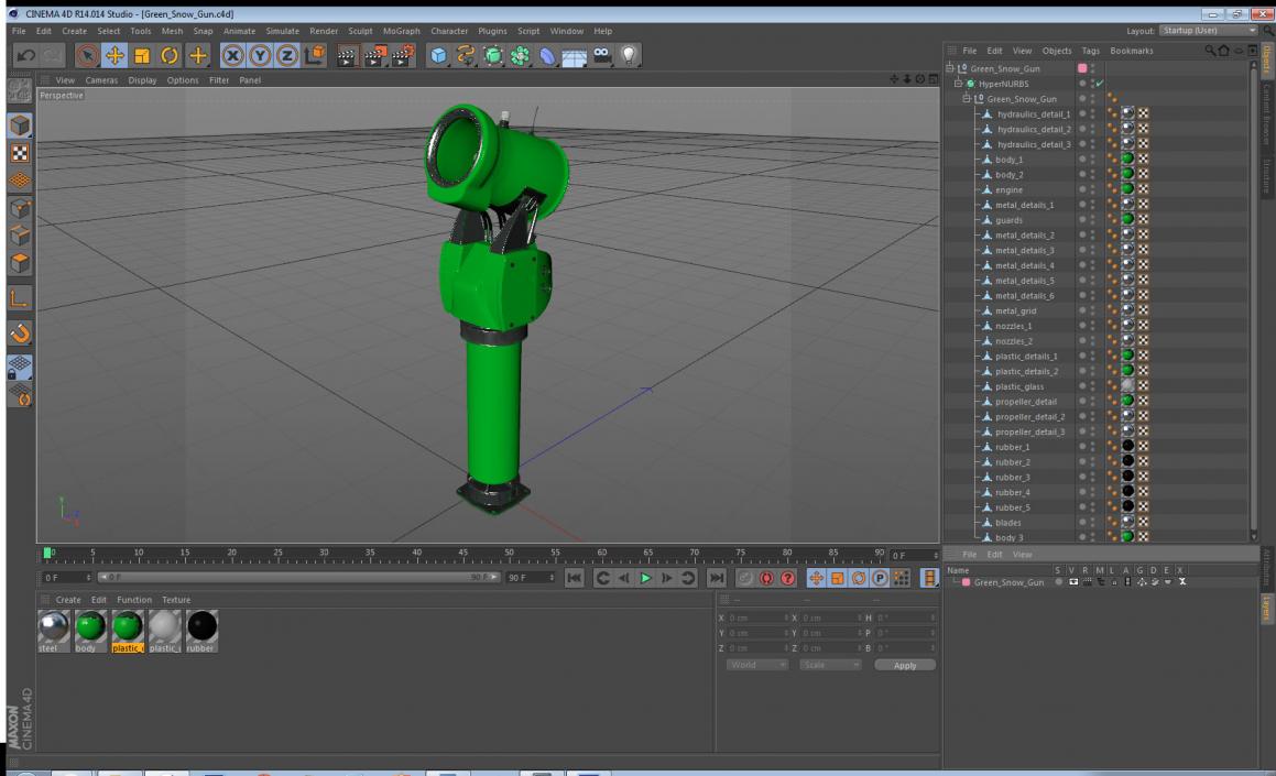 Green Snow Gun 3D model