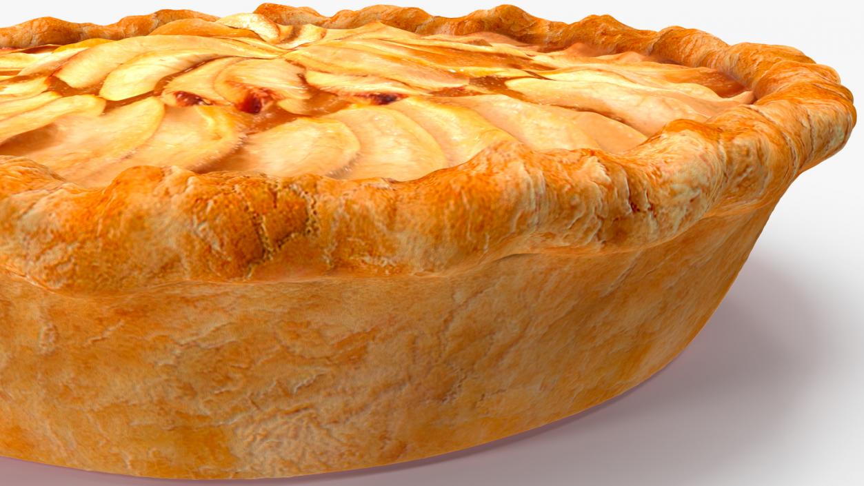 Open Face Apple Pie 3D model