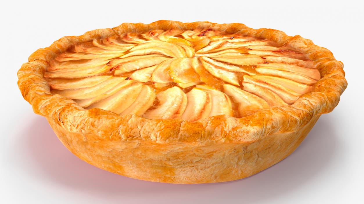 Open Face Apple Pie 3D model