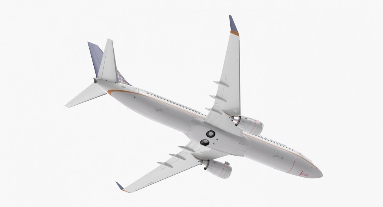 Boeing 737-800 with Interior United Airlines 3D model