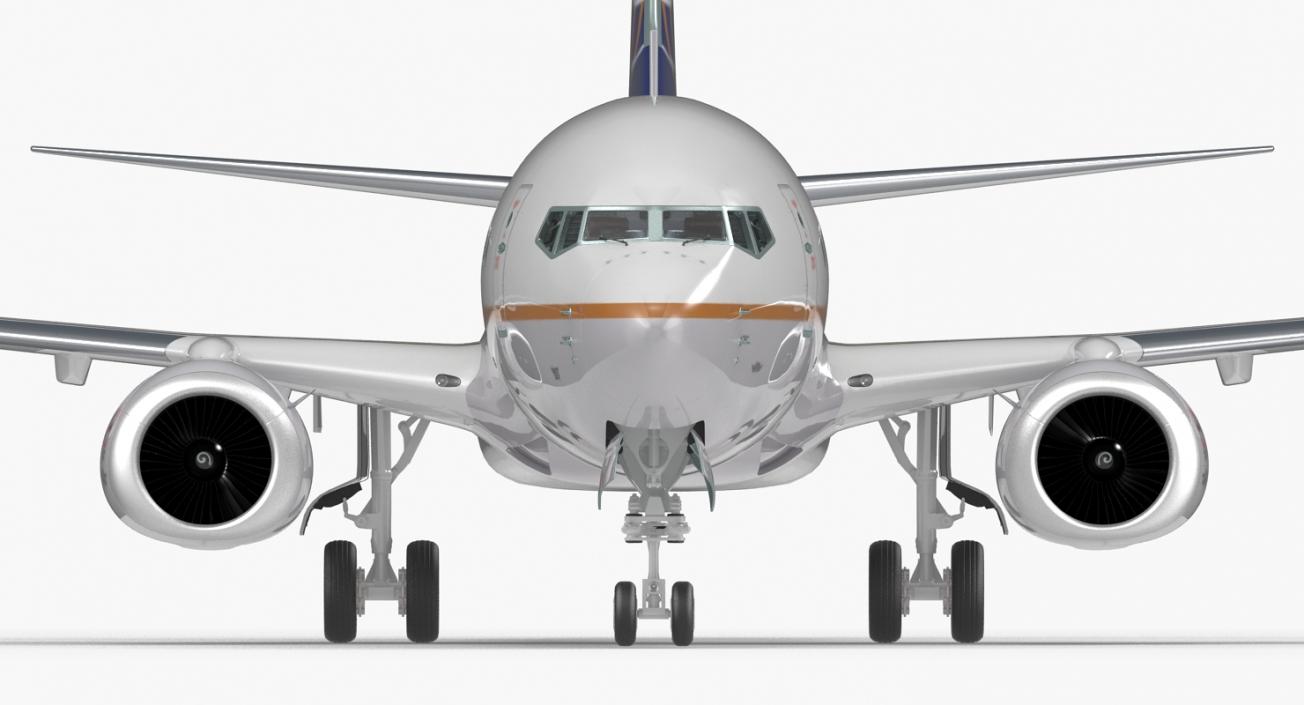 Boeing 737-800 with Interior United Airlines 3D model