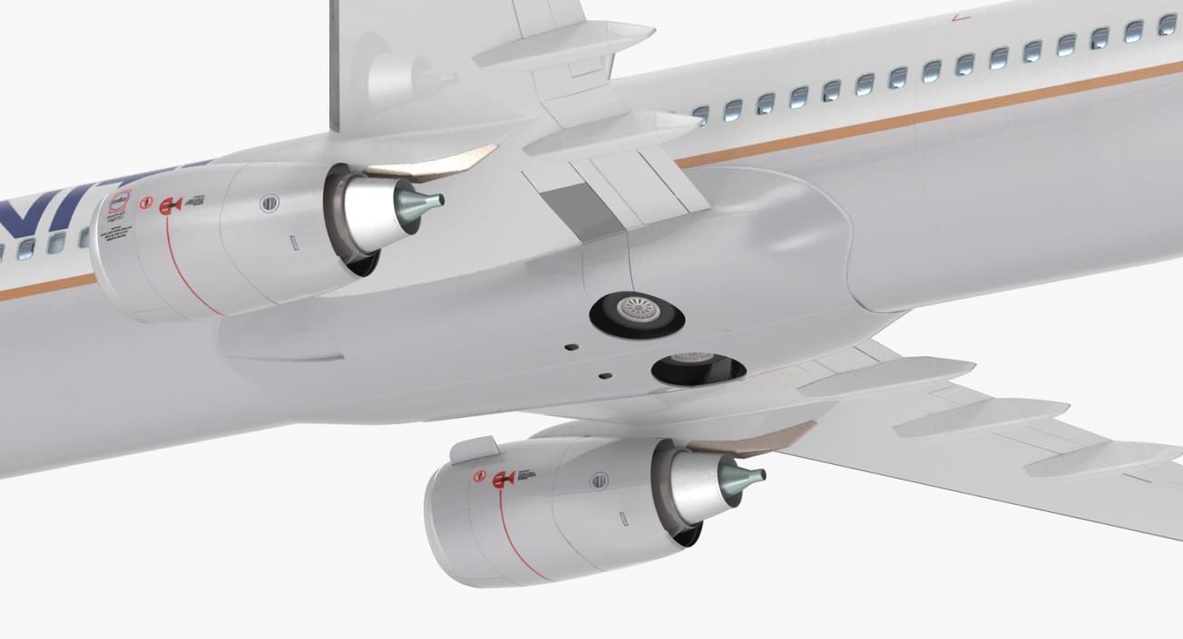 Boeing 737-800 with Interior United Airlines 3D model