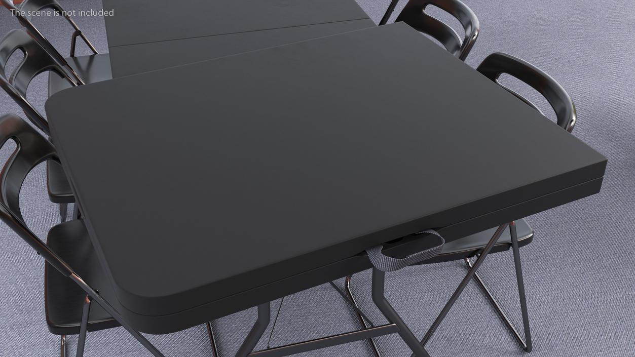 3D model Deluxe Folded Table Black