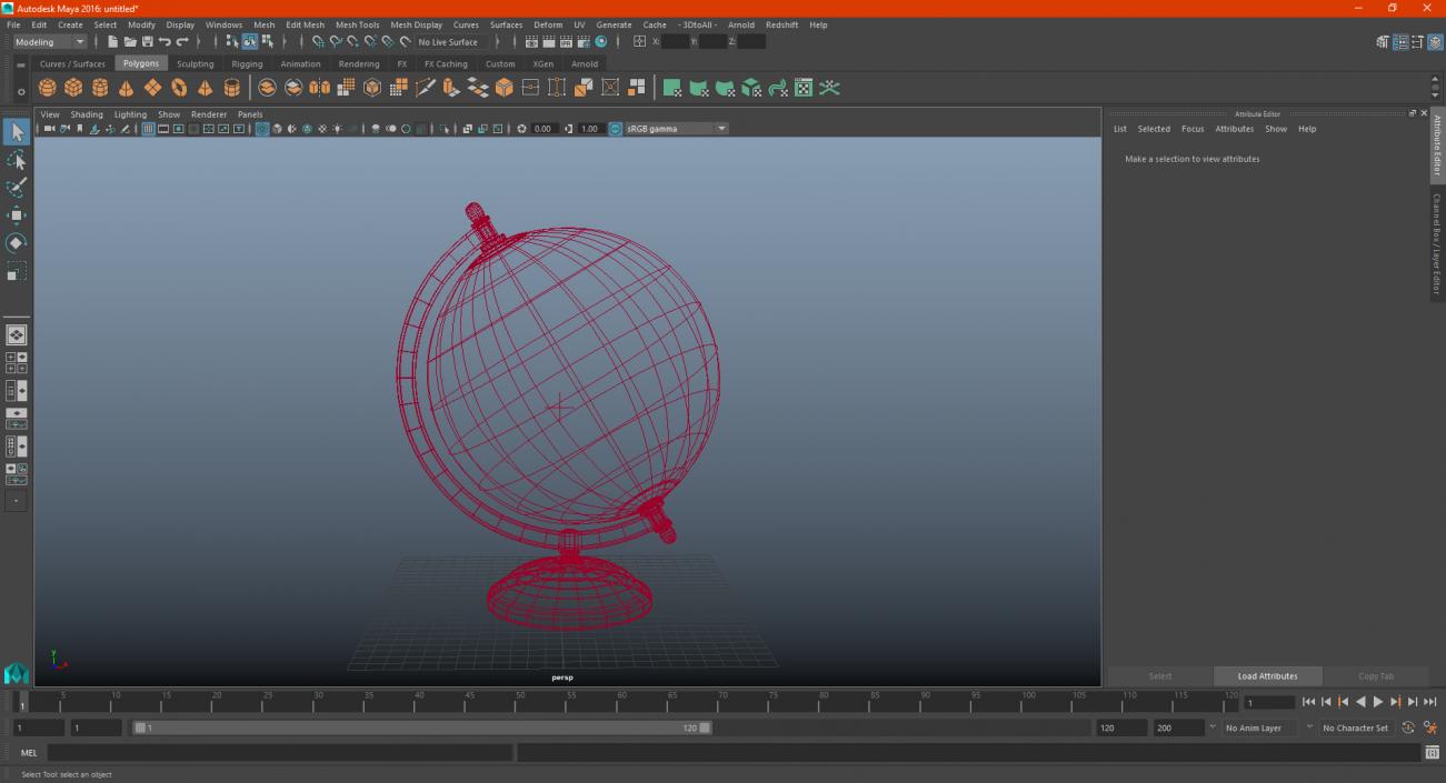 3D Classic Globe model