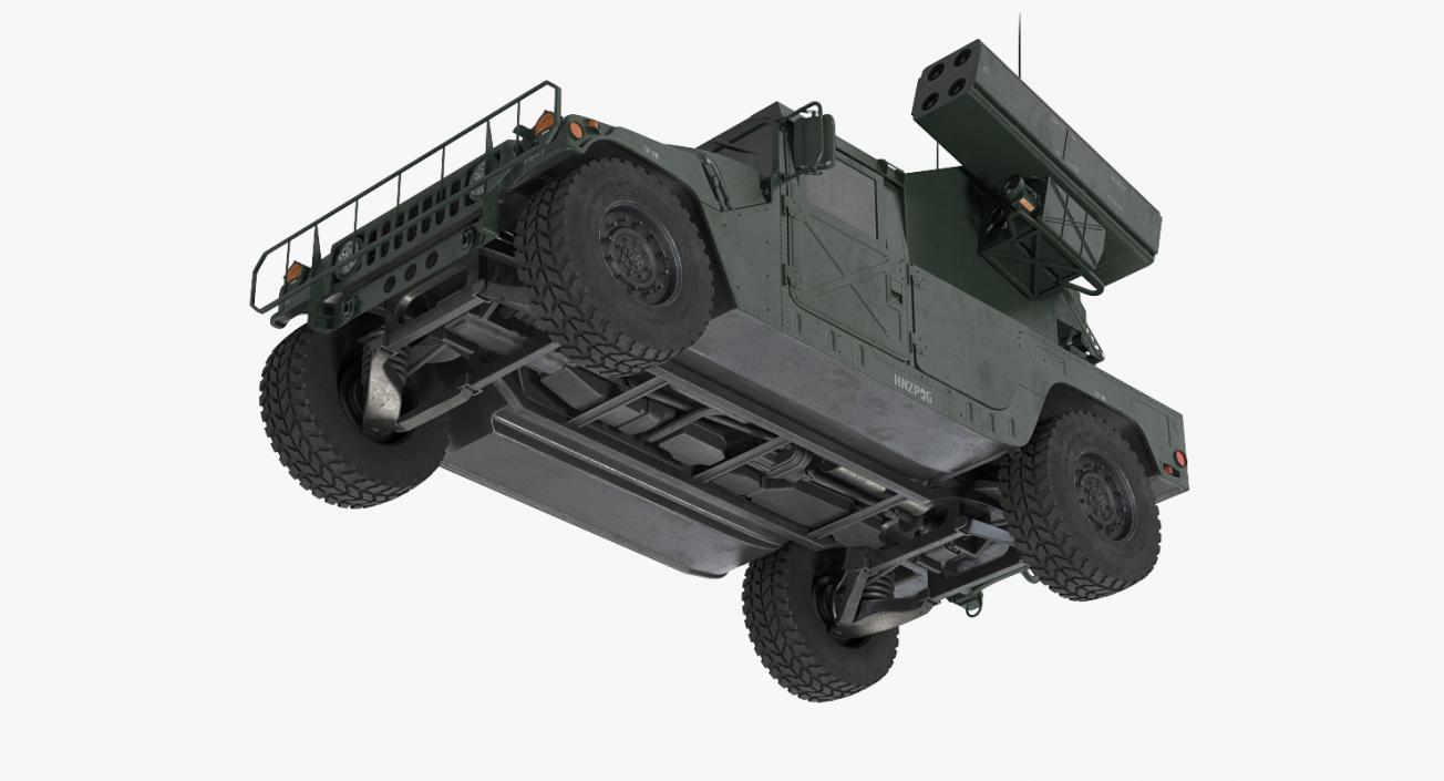 HMMWV M998 Equipped with Avenger Rigged 3D model