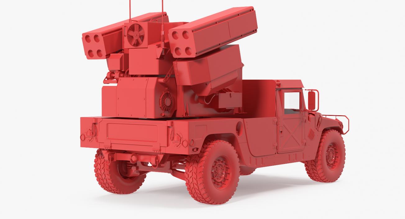 HMMWV M998 Equipped with Avenger Rigged 3D model