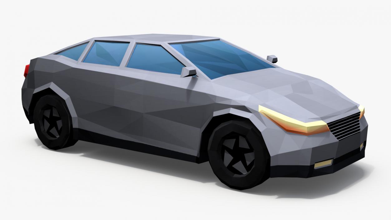 3D model Low Poly Stylized Model Car Sedan 2