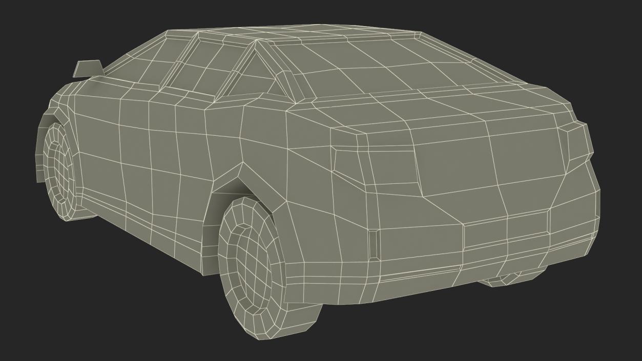 3D model Low Poly Stylized Model Car Sedan 2