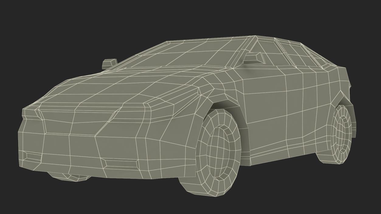 3D model Low Poly Stylized Model Car Sedan 2