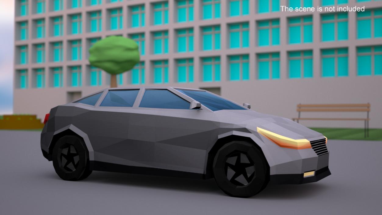 3D model Low Poly Stylized Model Car Sedan 2